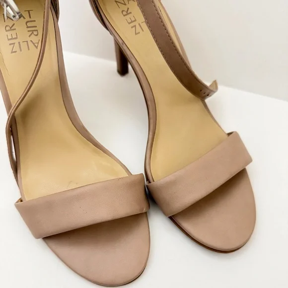 Naturalizer Nude Strappy Heels | LEAH Ankle Strap Sandals | Size 8M - Picture 11 of 11
